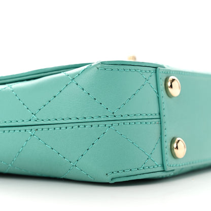 Chanel Calfskin Stitched Small Covered CC Flap Bag Green 9 of 16