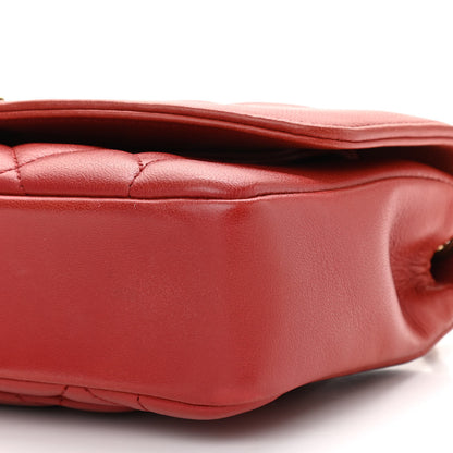 Chanel Lambskin Quilted Medium Vintage Flap Bag Red 10 of 11