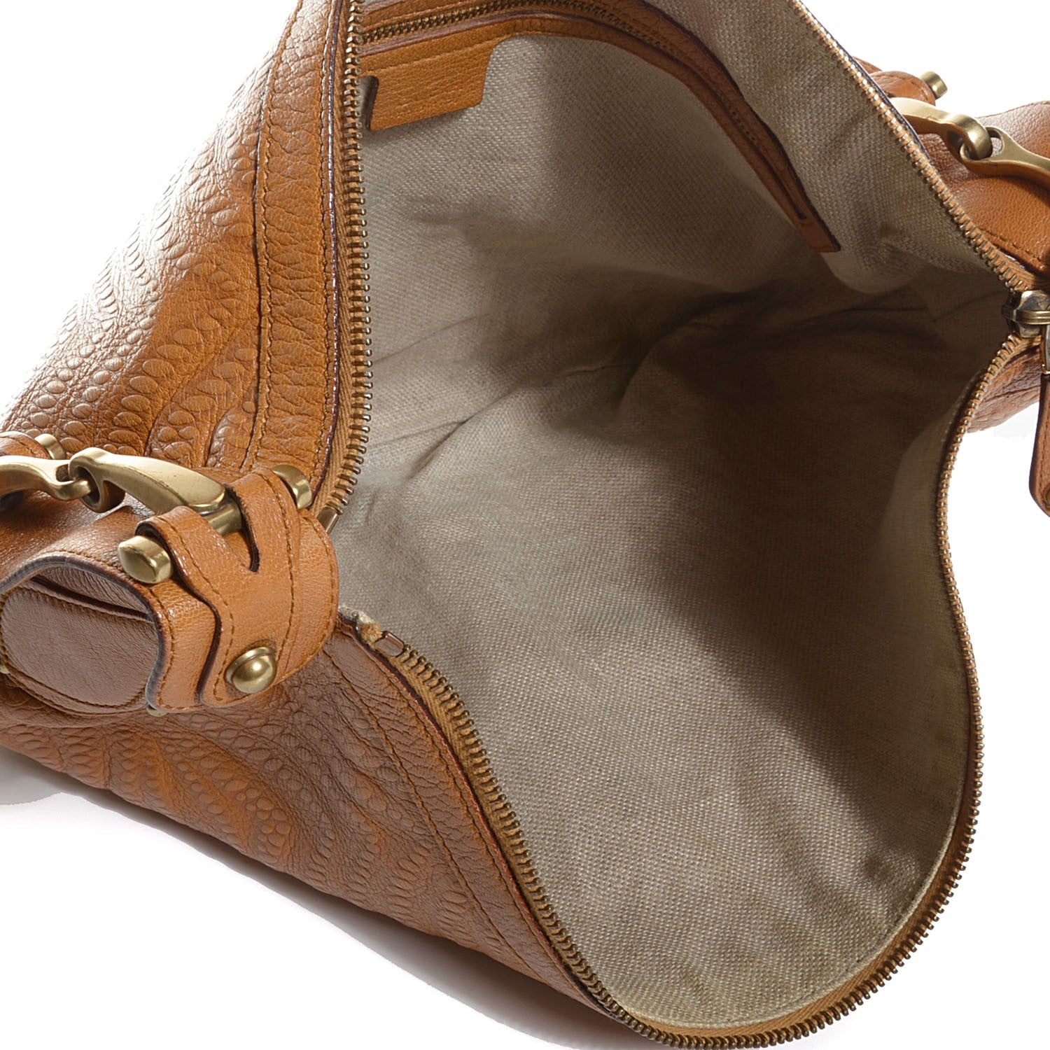 Gucci Leather Embossed Borchie Hobo 5 of 7