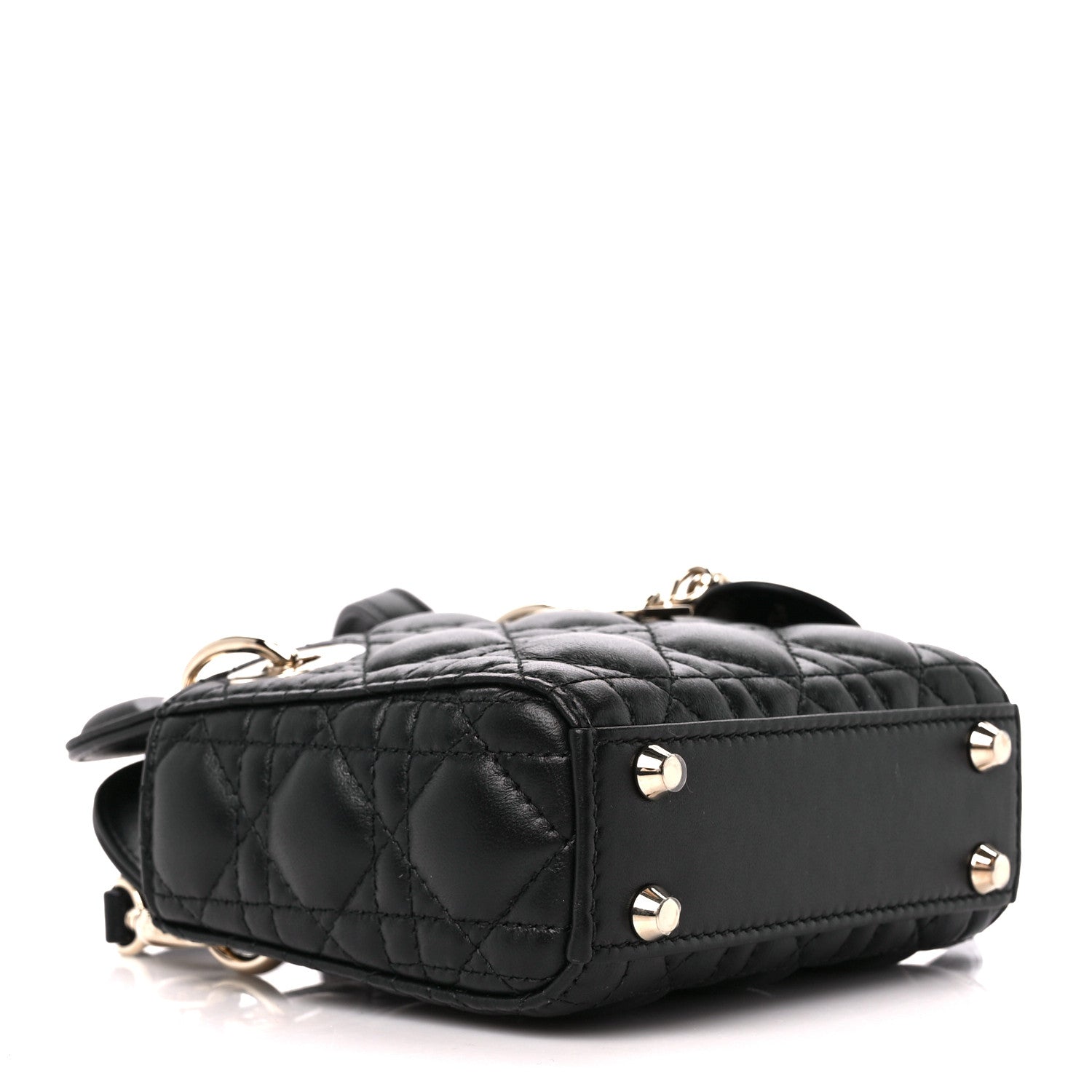 Christian Dior Lambskin Cannage Micro Lady Dior Black 4 of 12