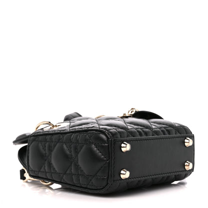 Christian Dior Lambskin Cannage Micro Lady Dior Black 4 of 12