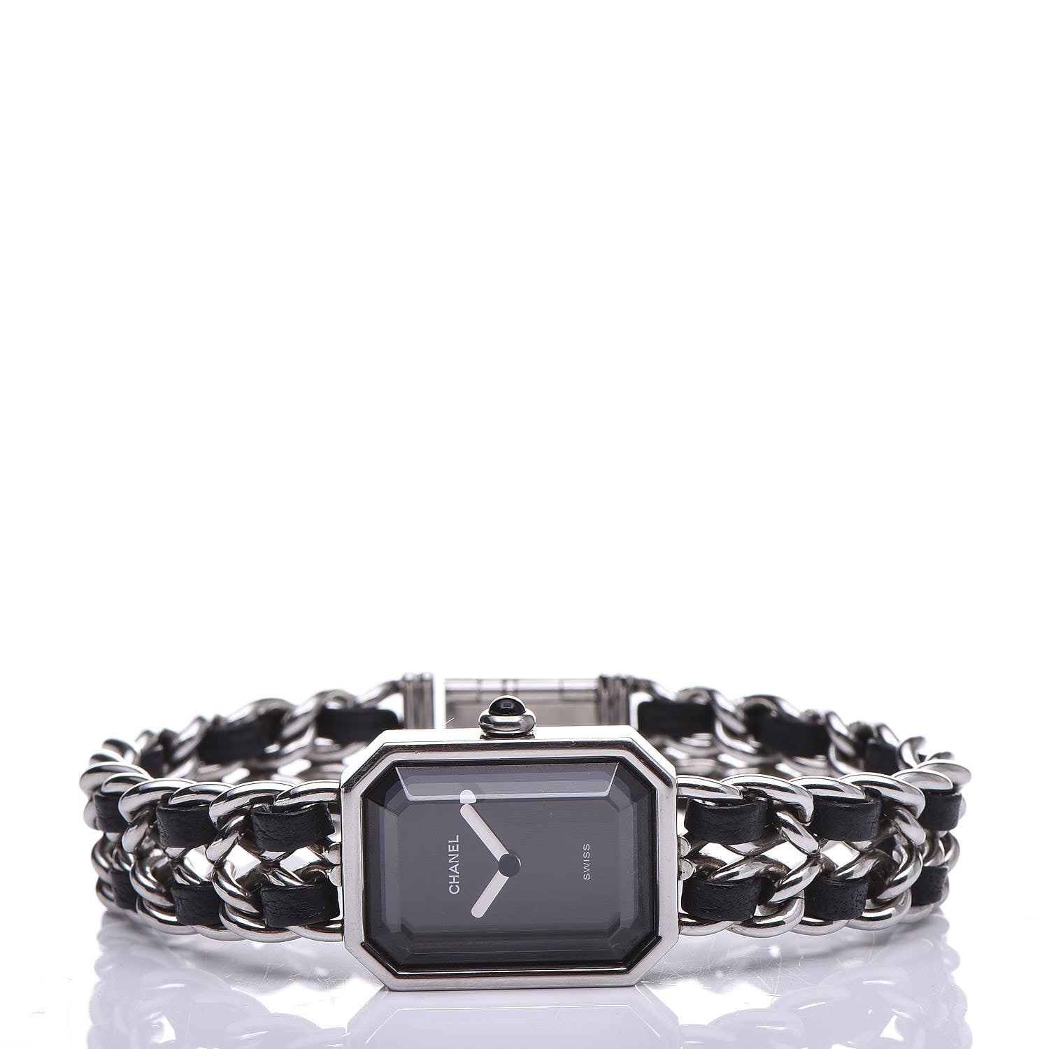 Chanel Stainless Steel Lambskin 20mm Chain Premiere Quartz Watch XL 3 of 6