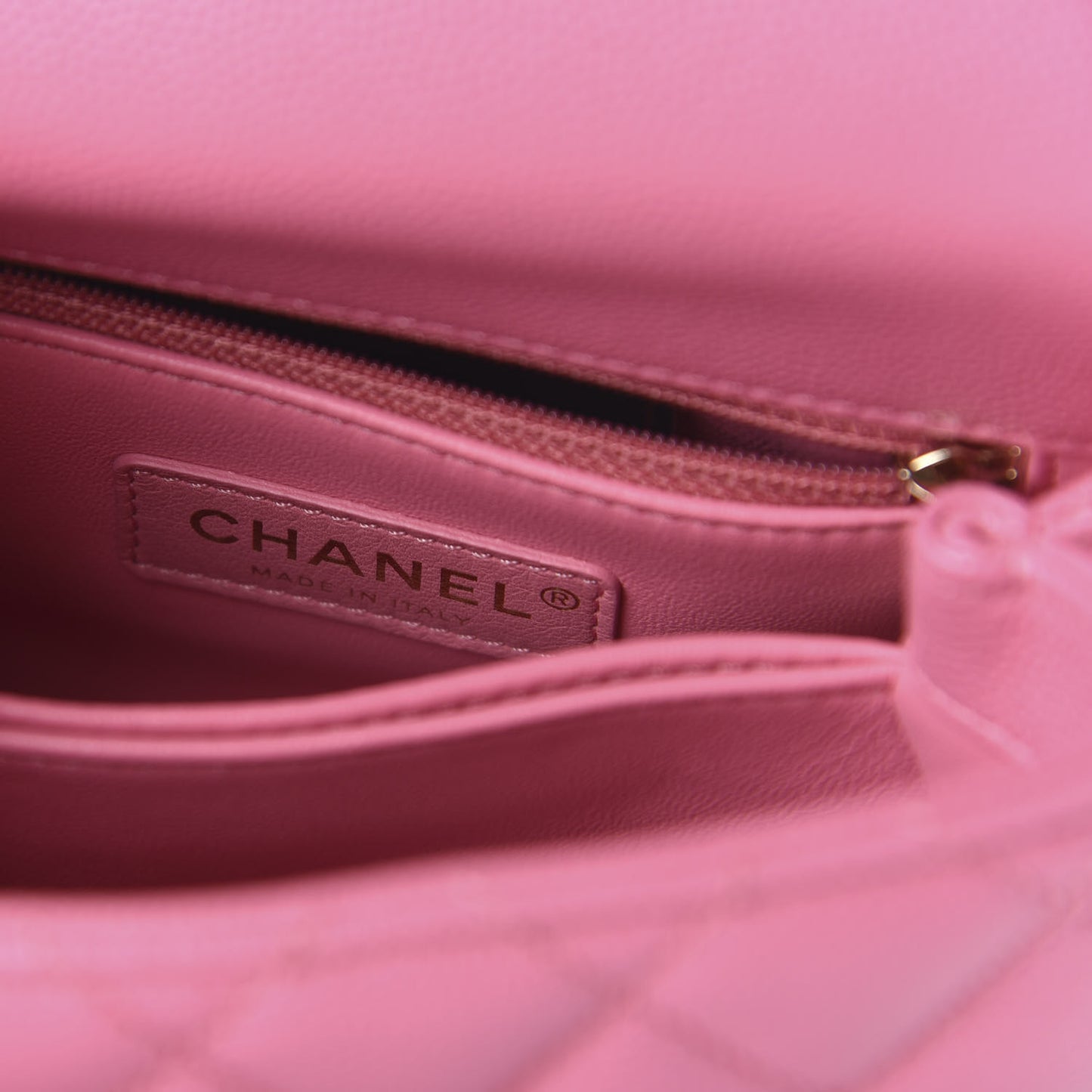 Caviar Quilted Lizard Embossed Extra Mini Coco Handle Flap Pink