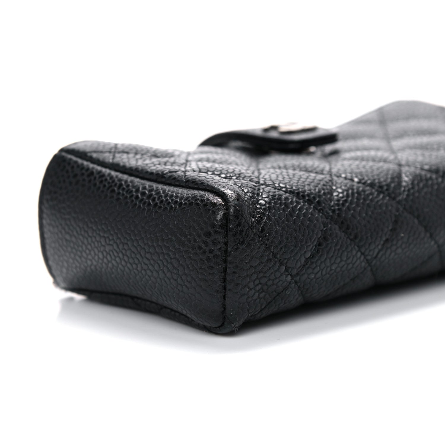 Chanel Caviar Quilted Mini Phone Holder Clutch Black 10 of 13