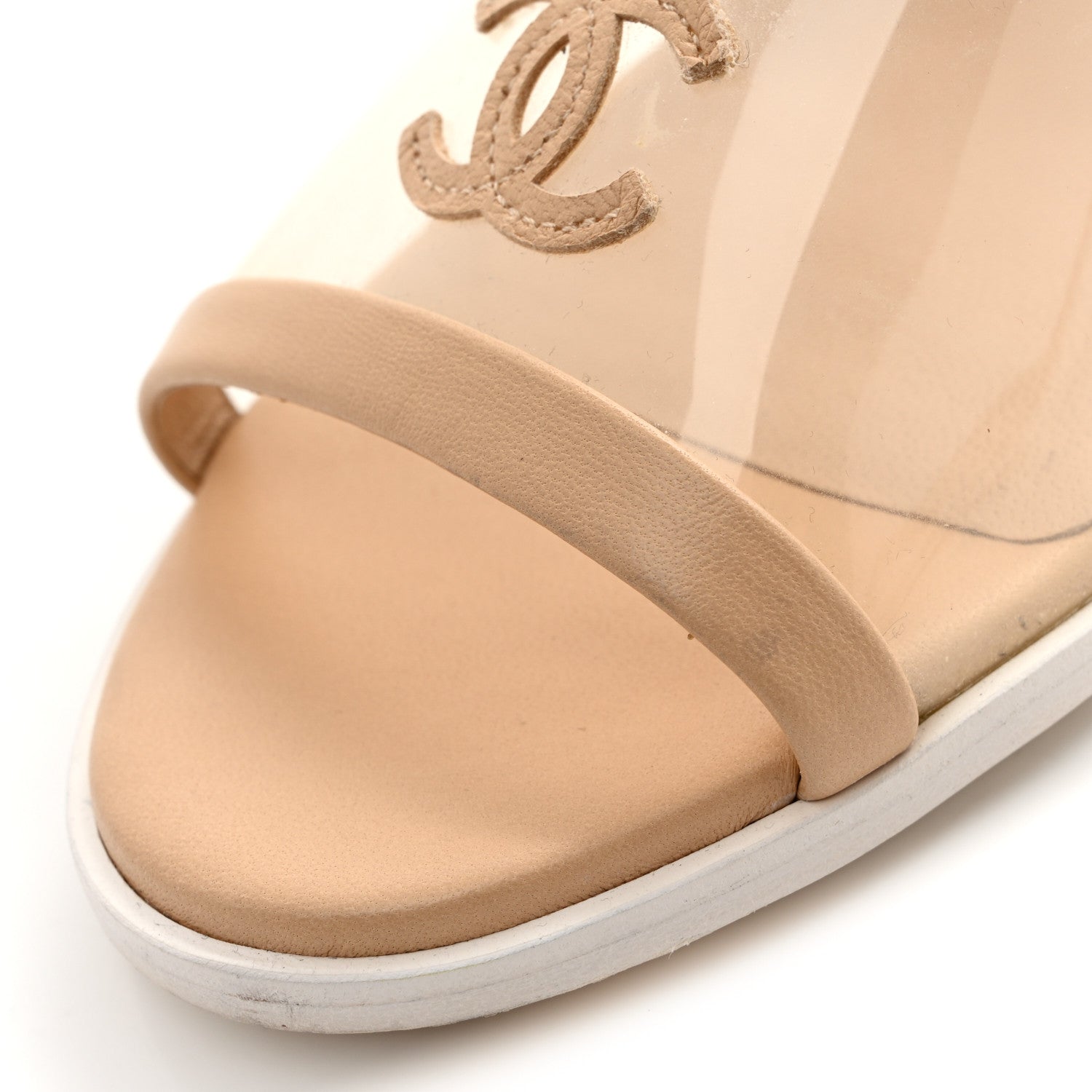 Chanel Lambskin PVC Mule 39 Transparent Beige 11 of 11