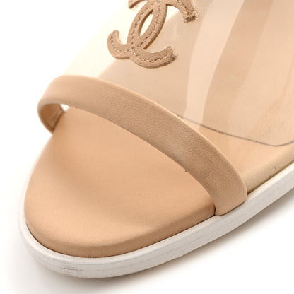 Chanel Lambskin PVC Mule 39 Transparent Beige 11 of 11