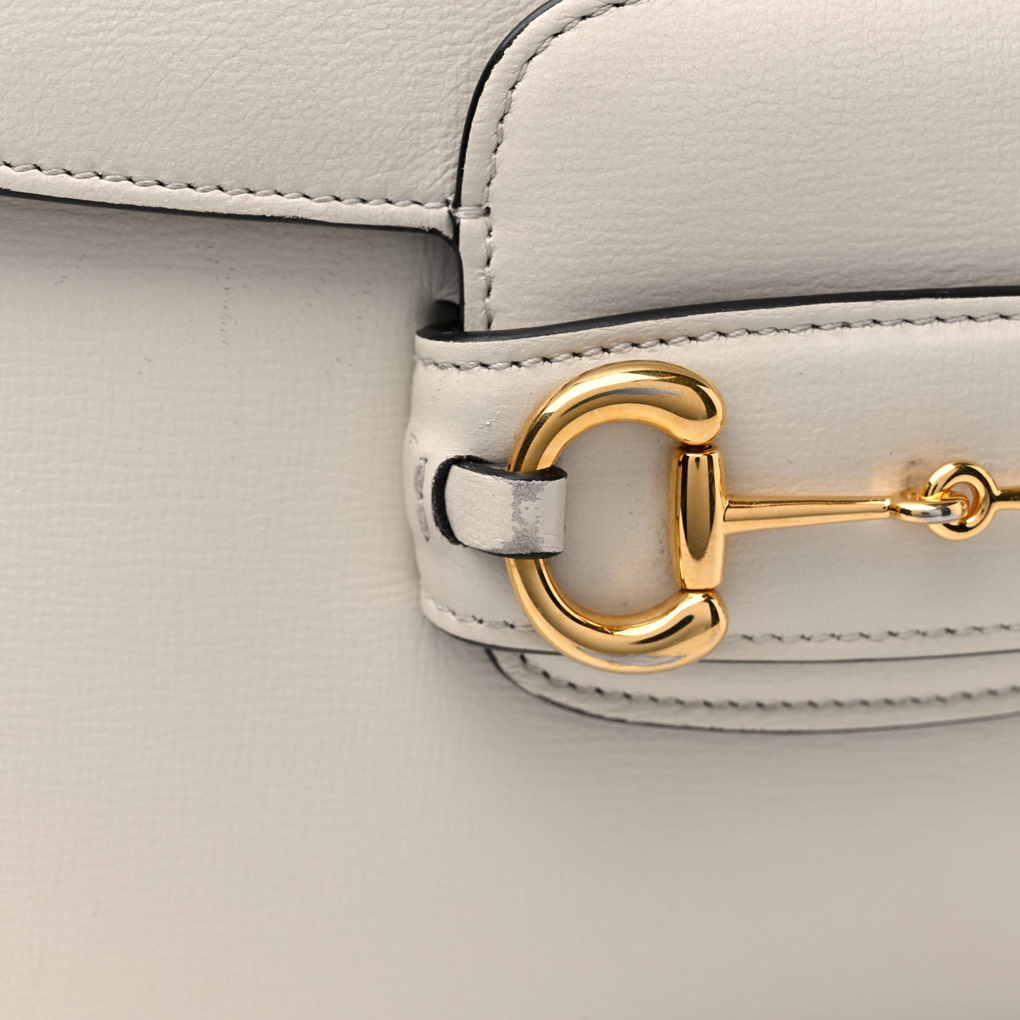 Azalea Calfskin Horsebit 1955 Shoulder Bag Mystic White