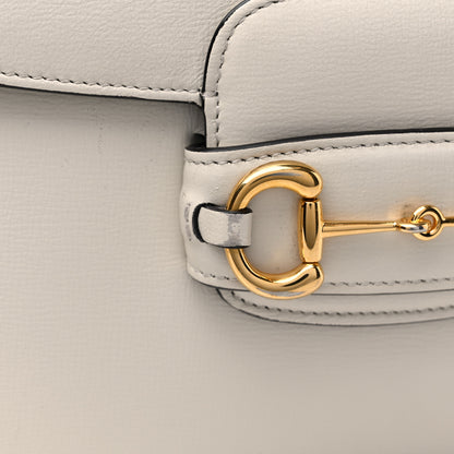 Gucci Azalea Calfskin Horsebit 1955 Shoulder Bag Mystic White 12 of 13