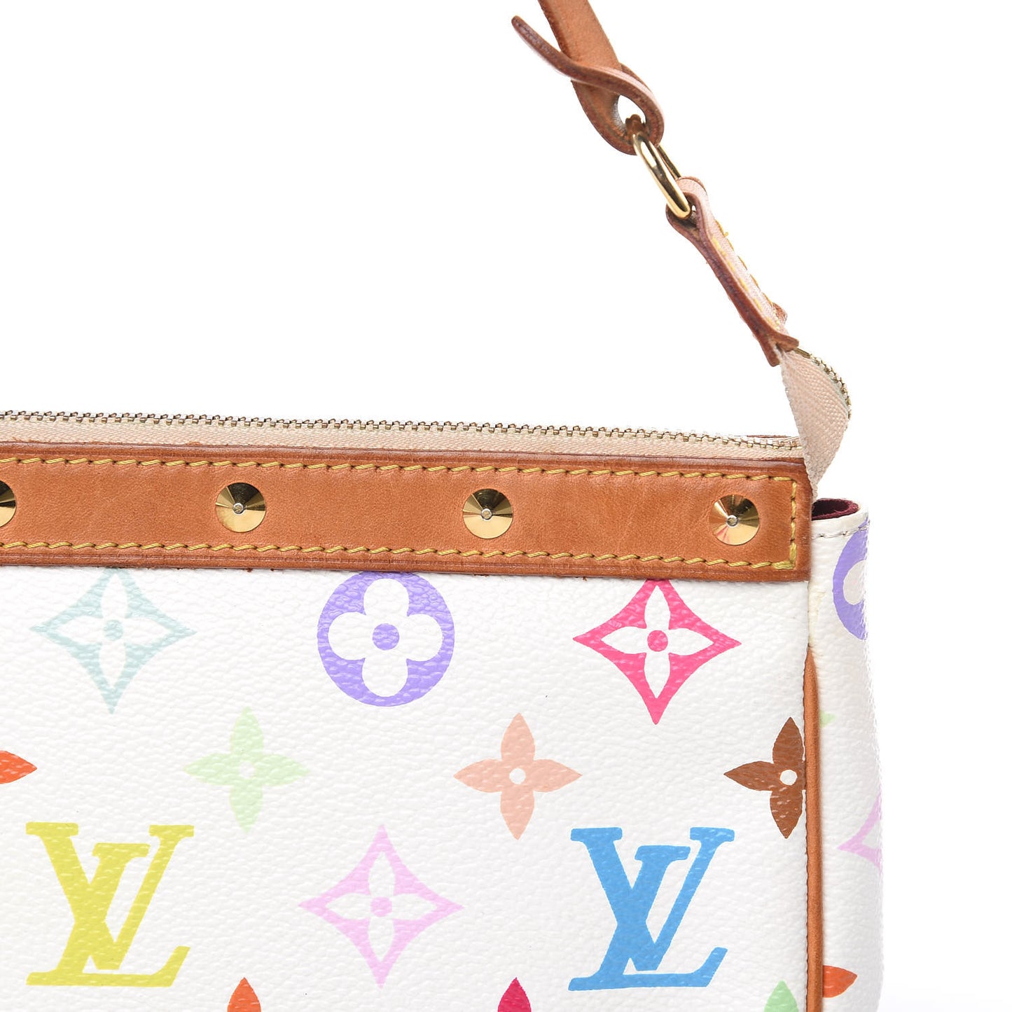 Monogram Multicolor Pochette Accessories White