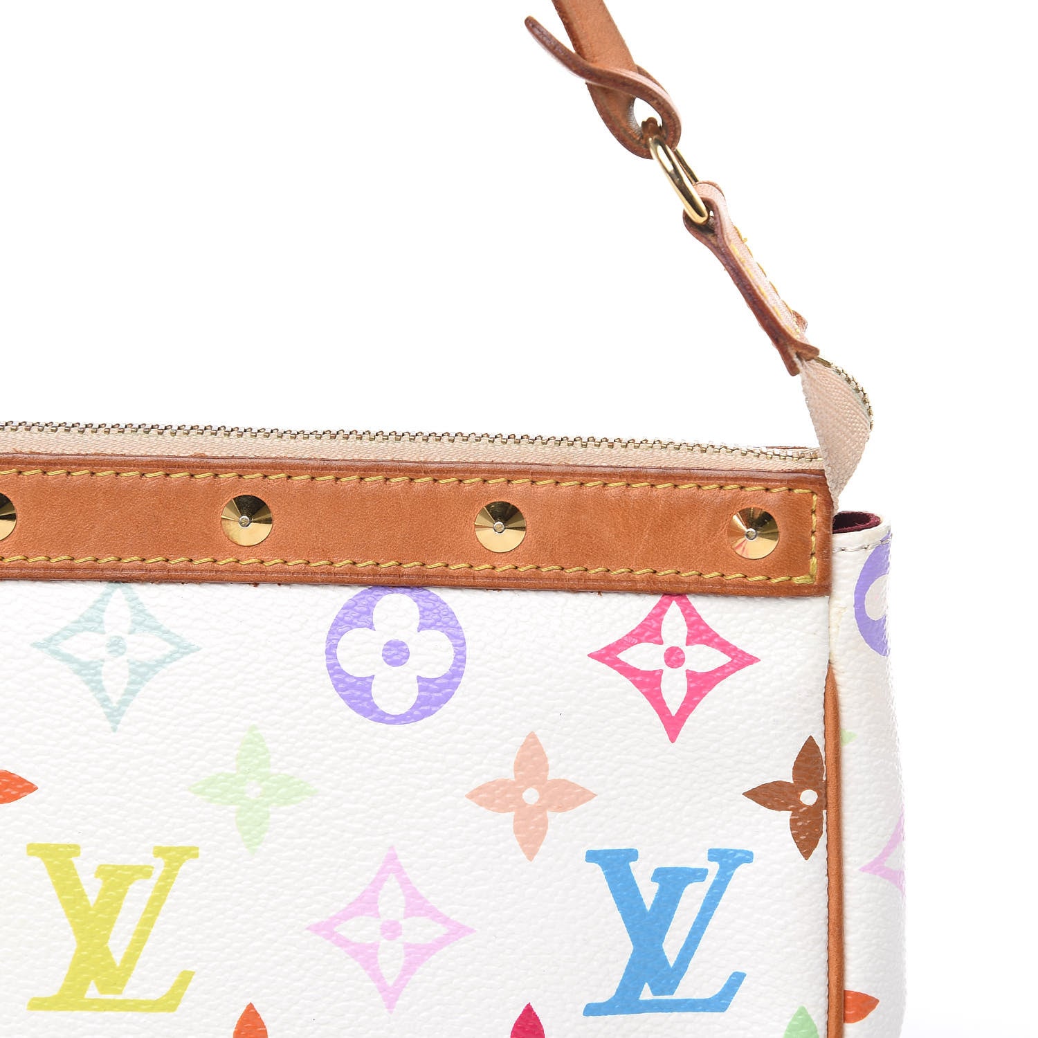 Louis Vuitton Monogram Multicolor Pochette Accessories White 11 of 13