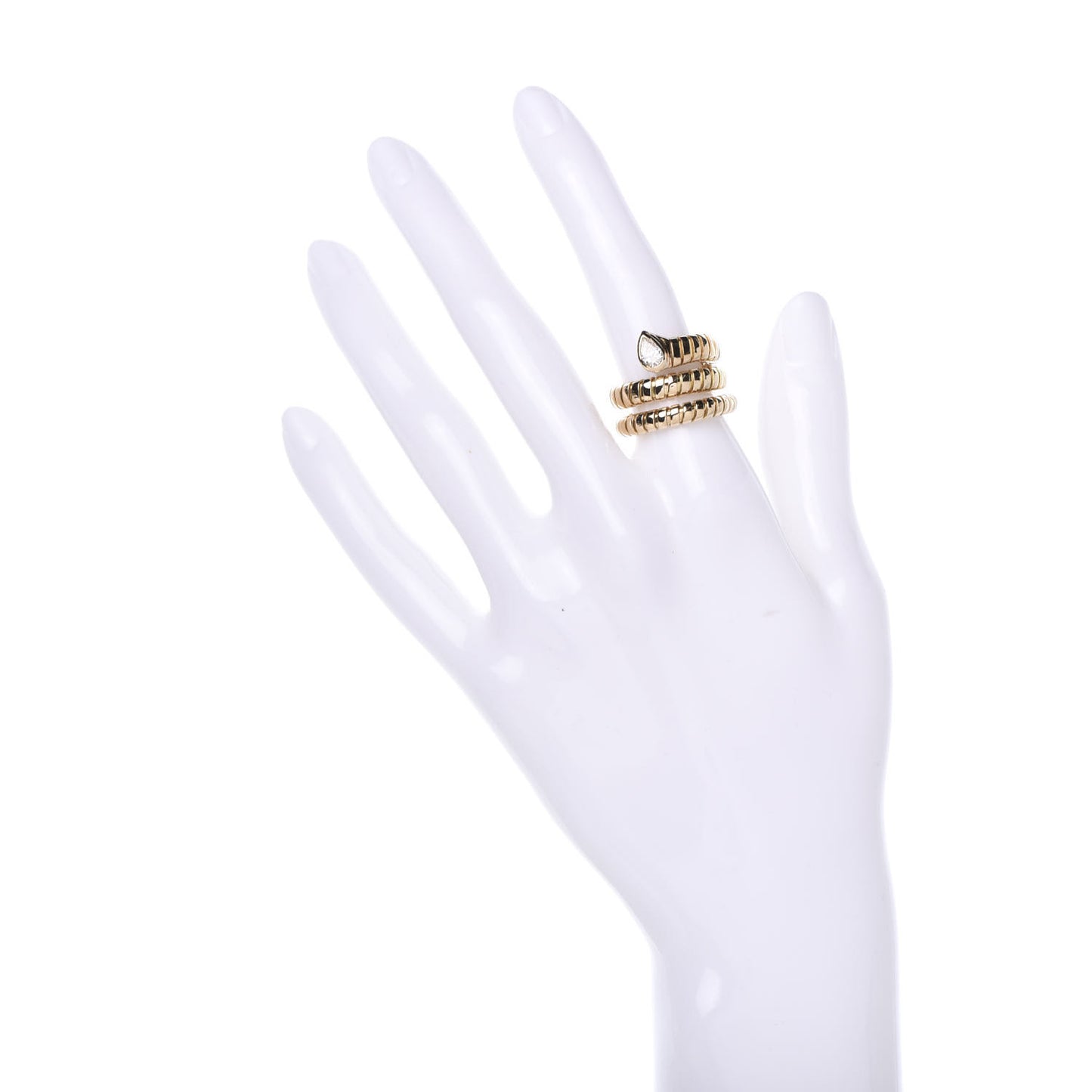 18K Yellow Gold Diamond Tubogas Ring 49 5