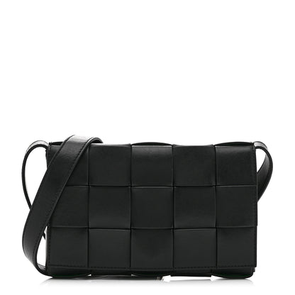 Bottega Veneta Nappa Maxi Intreccio Cassette Bag Black  Parakeet 1 of 11