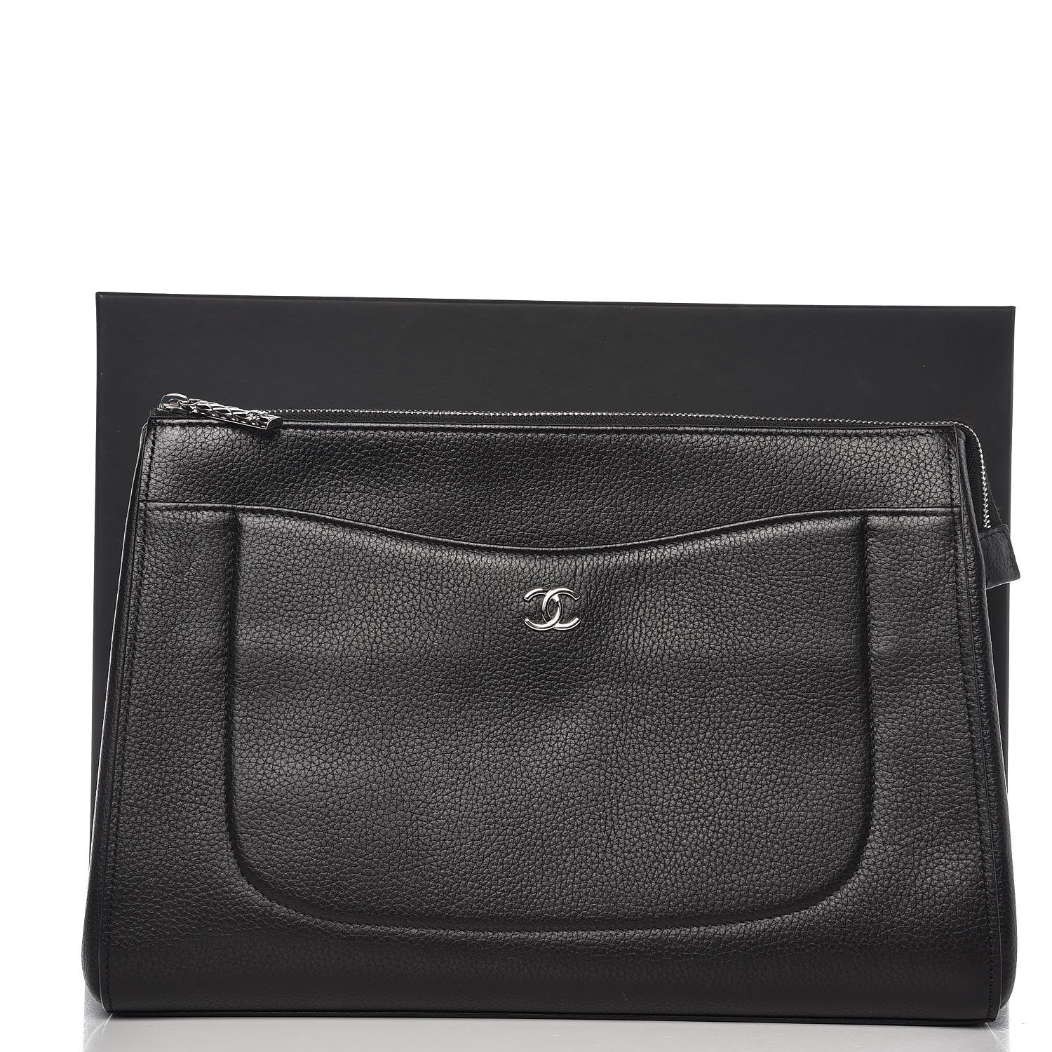 Chanel Grained Calfskin Large Neo Executive Cosmetic Case Black 8 of 8