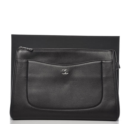 Chanel Grained Calfskin Large Neo Executive Cosmetic Case Black 8 of 8