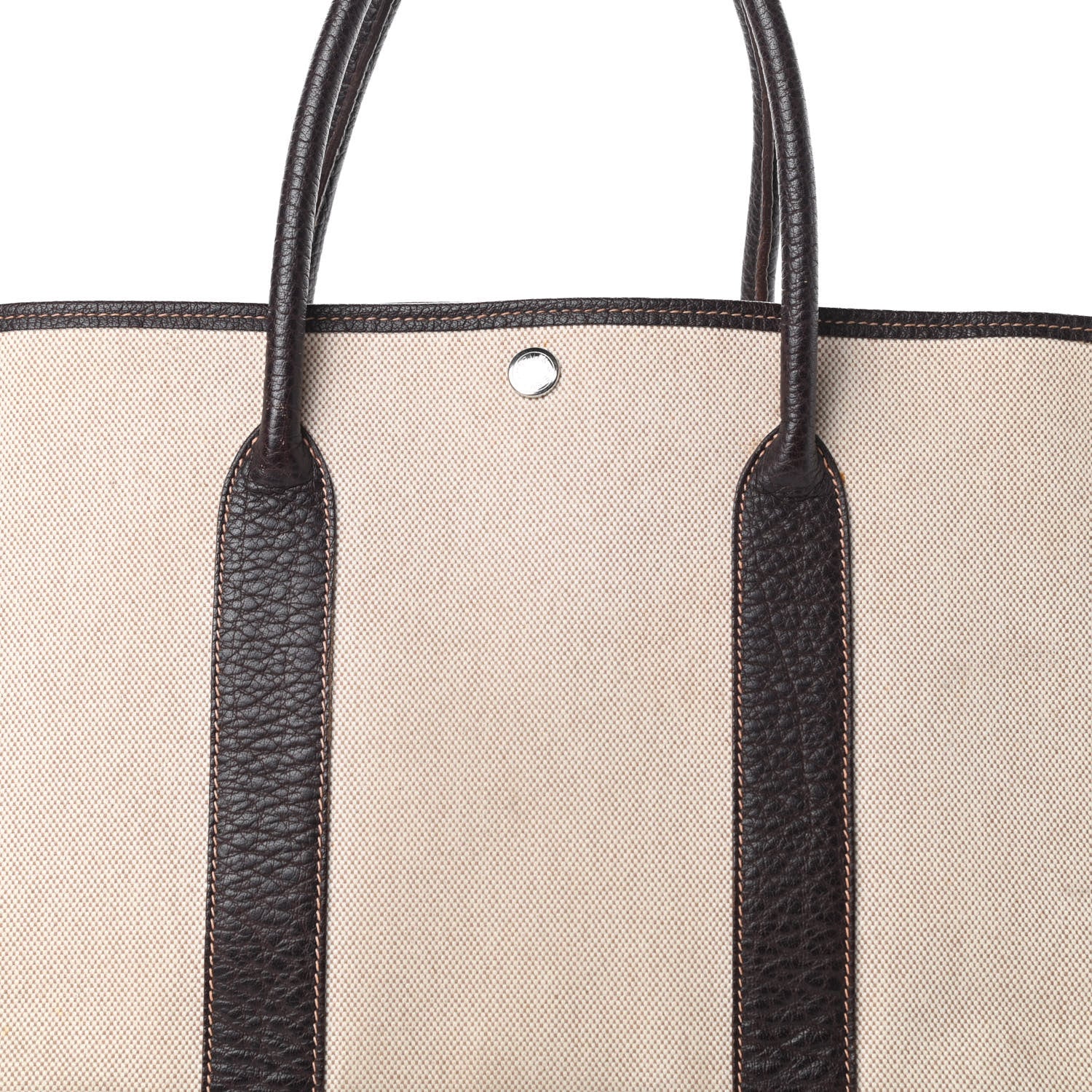 Hermes Toile Buffle Gala Garden Party Tote 36 MM Marron Fonce 8 of 13