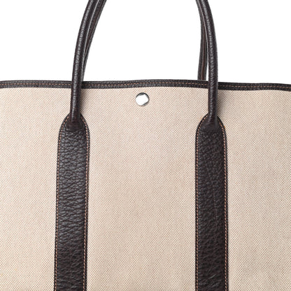 Hermes Toile Buffle Gala Garden Party Tote 36 MM Marron Fonce 8 of 13