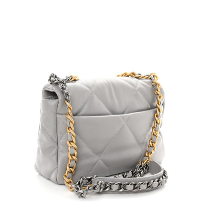 Chanel Lambskin Quilted Medium Chanel 19 Flap Grey 3 of 10