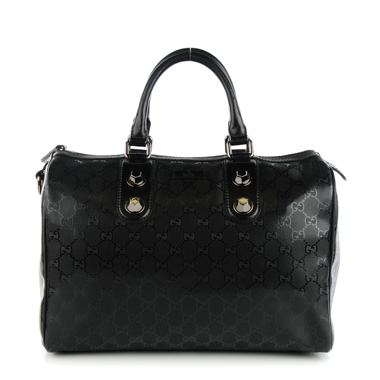 Gucci Imprime Monogram Medium Joy Stud Boston Black 1 of 7