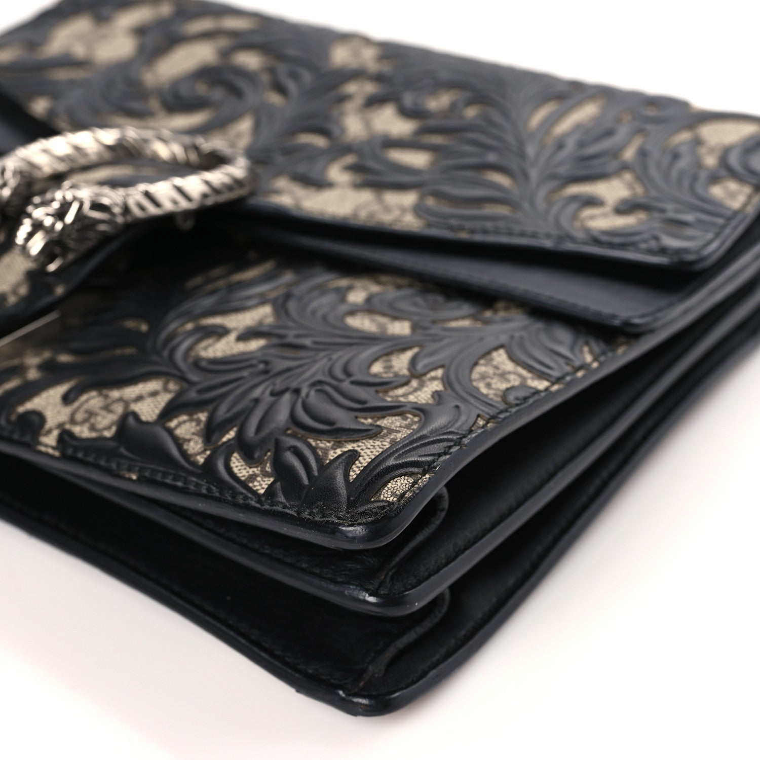 Gucci GG Supreme Monogram Arabesque Medium Dionysus Shoulder Bag Black 9 of 10