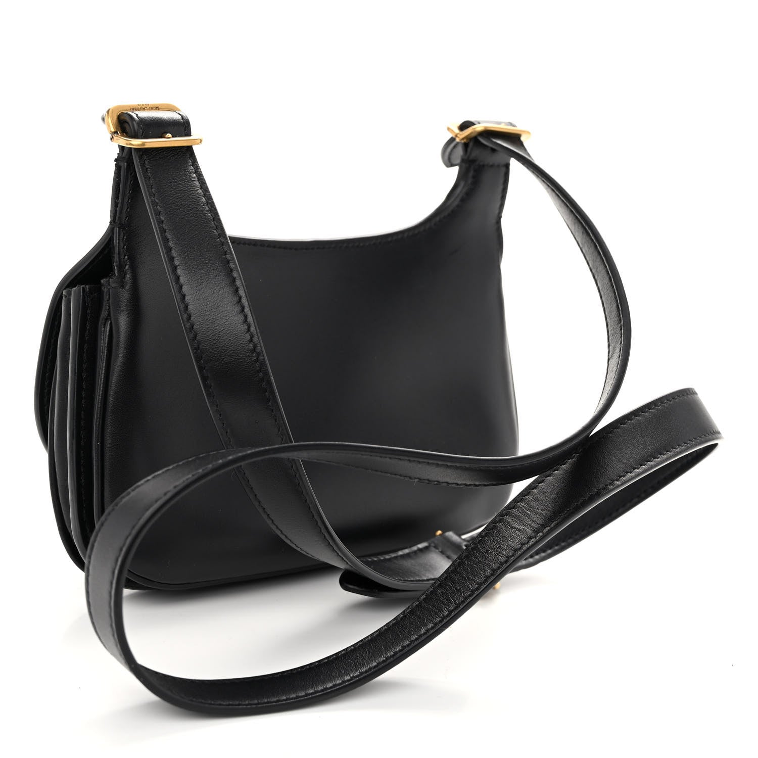 Saint Laurent Smooth Calfskin Small Charlie Shoulder Bag Black 3 of 9