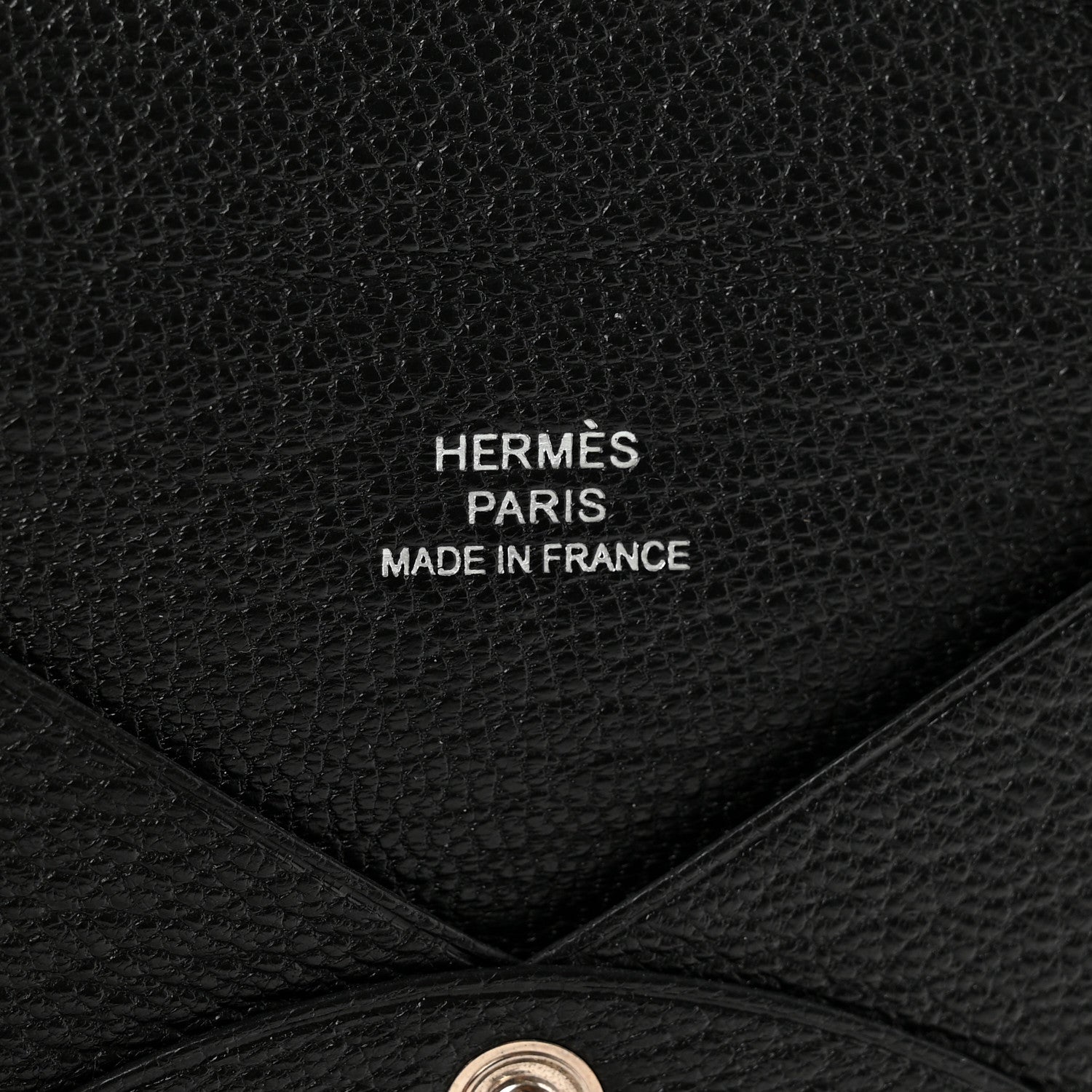 Hermes Chevre Mysore Calvi Card Case Black 6 of 6