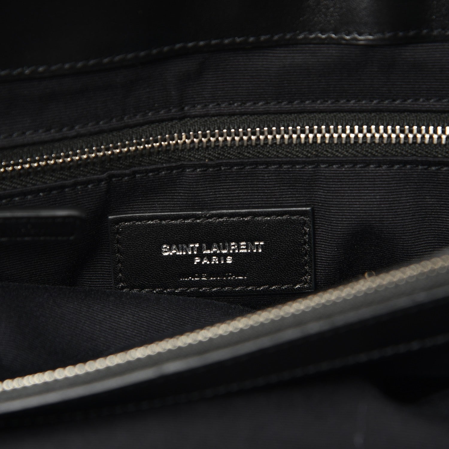 Saint Laurent Calfskin Y Quilted Monogram Large Loulou Chain Satchel Black 7 of 8