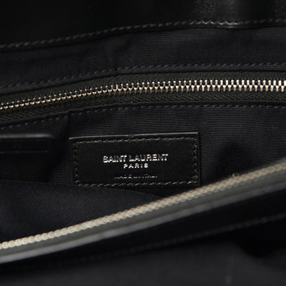 Saint Laurent Calfskin Y Quilted Monogram Large Loulou Chain Satchel Black 7 of 8