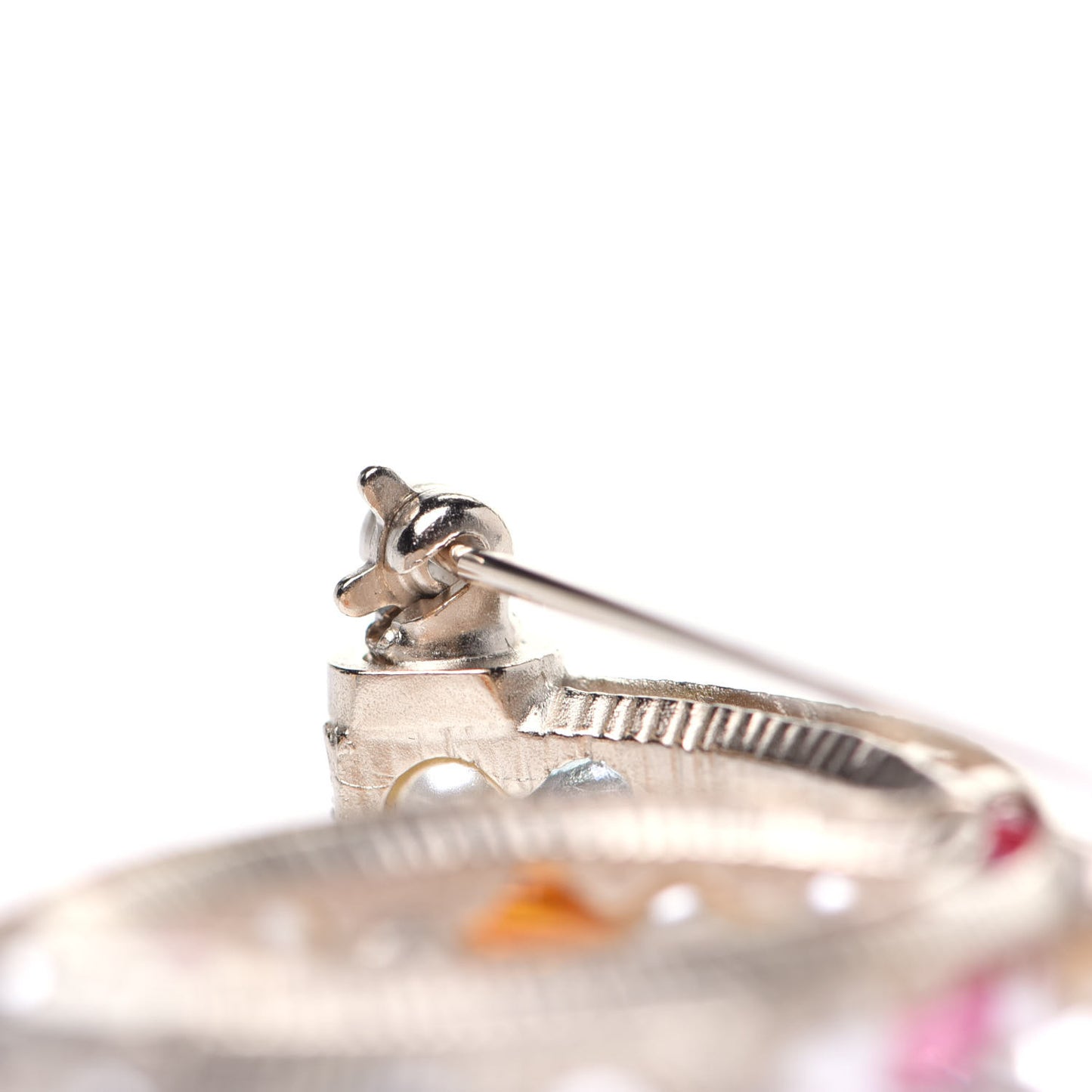 Pearl CC Brooch Gold Multicolor