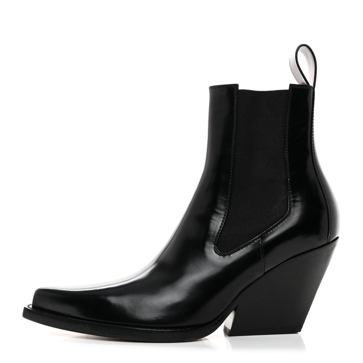 Calfskin Lean Boots 37.5 Black