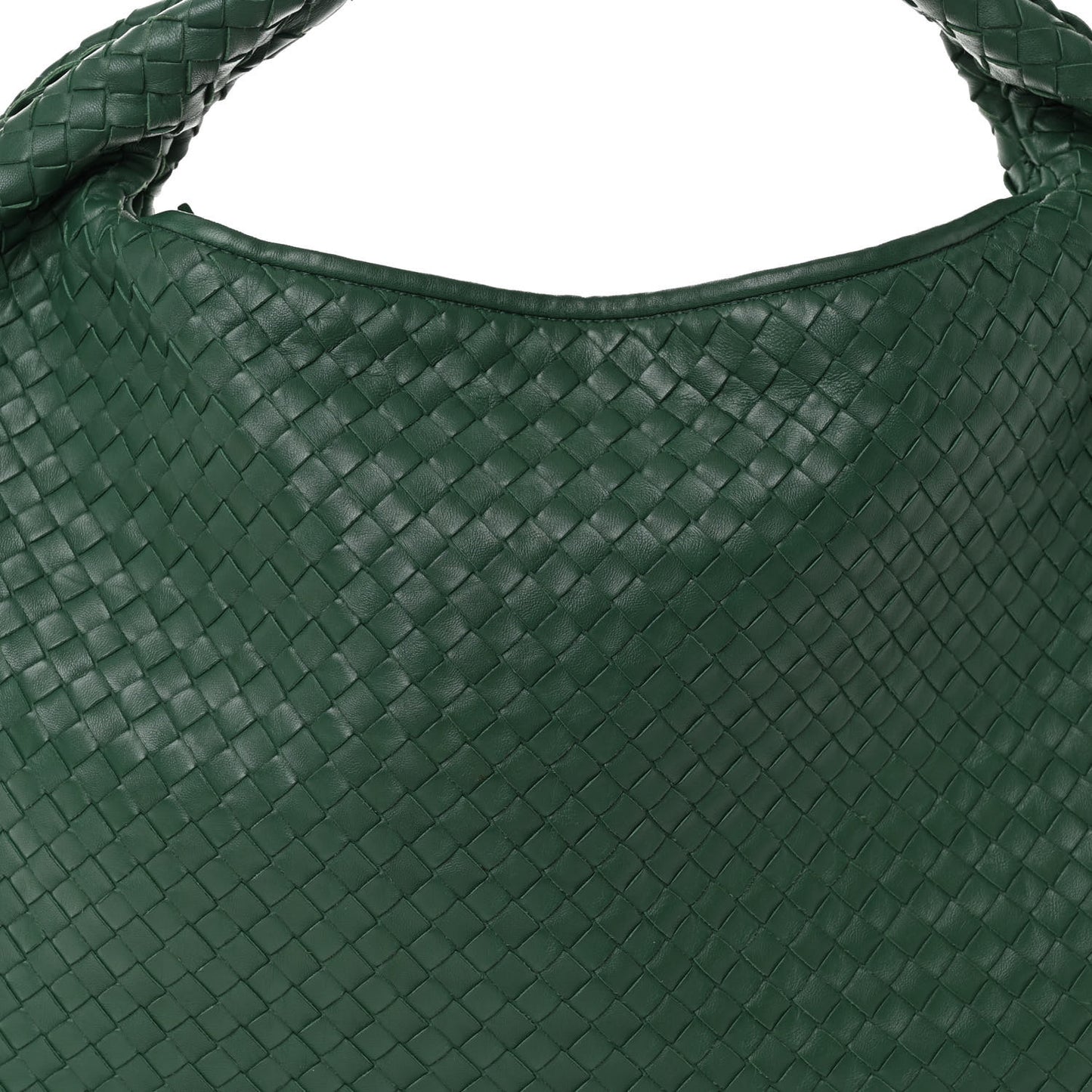 Nappa Intrecciato Medium Veneta Hobo Irish Green