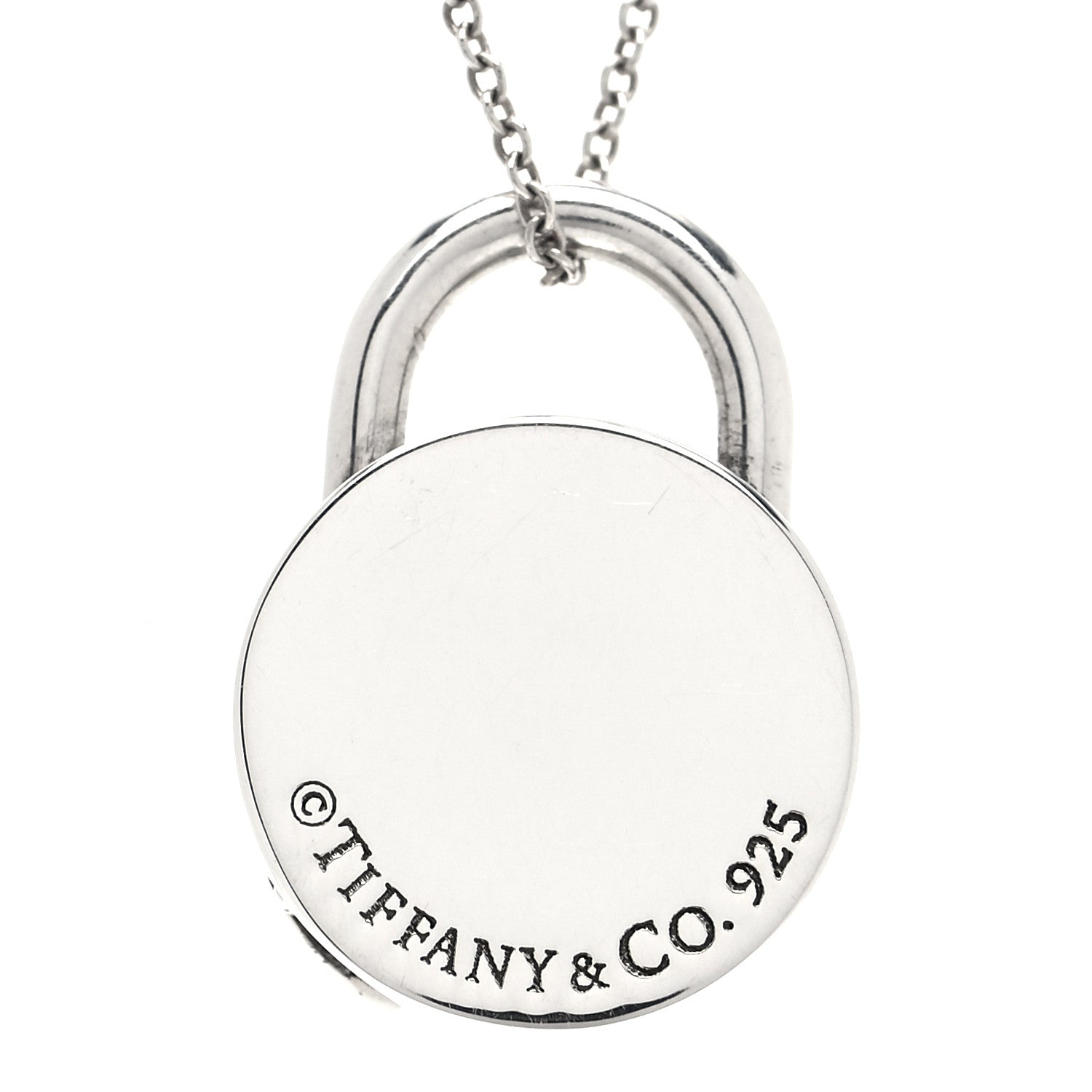 Tiffany Sterling Silver 1837 Circle Lock Necklace 4 of 6