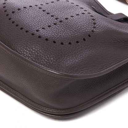 Hermes Taurillon Clemence Evelyne III PM Chocolate 4 of 7