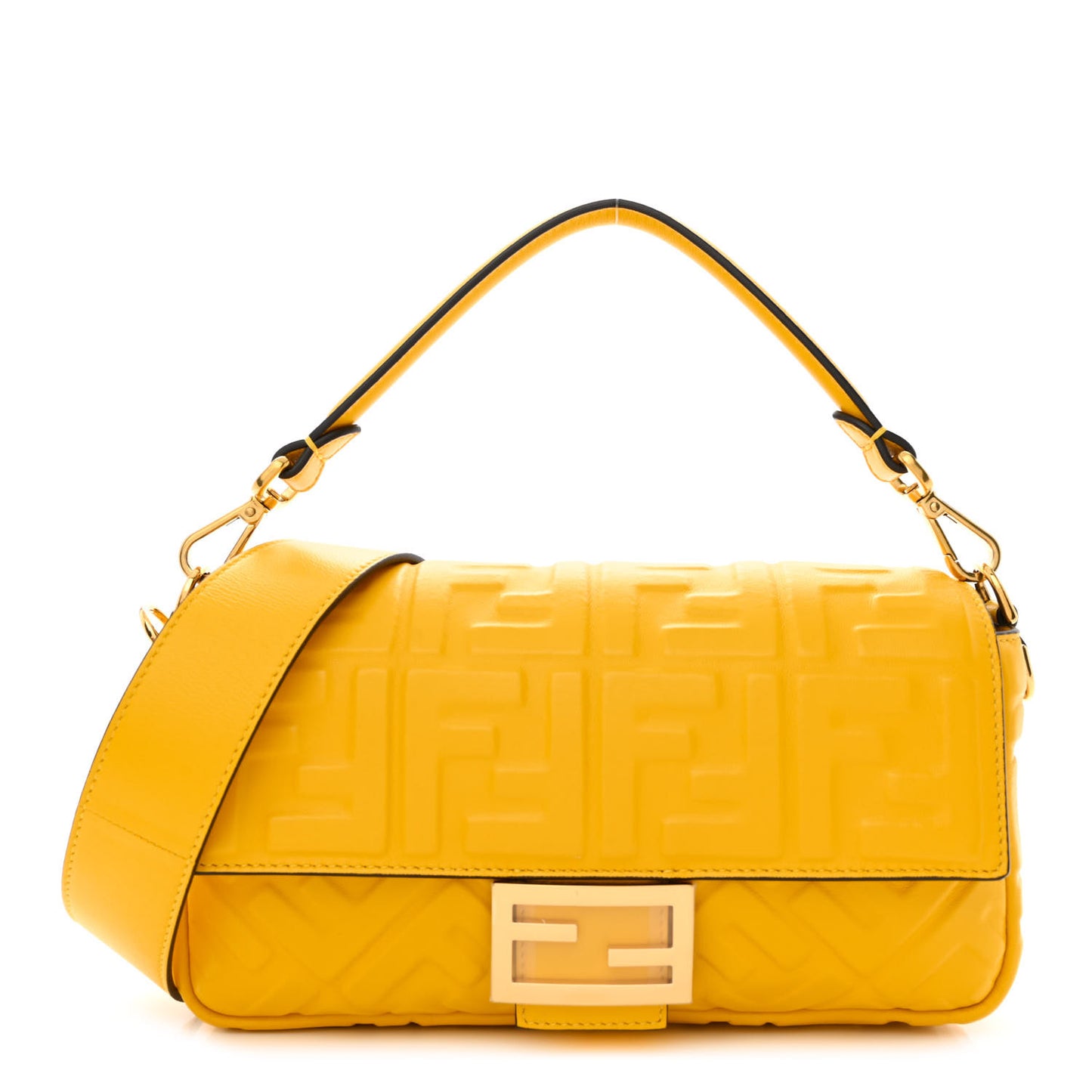 Nappa FF 1974 Embossed Baguette Mimosa