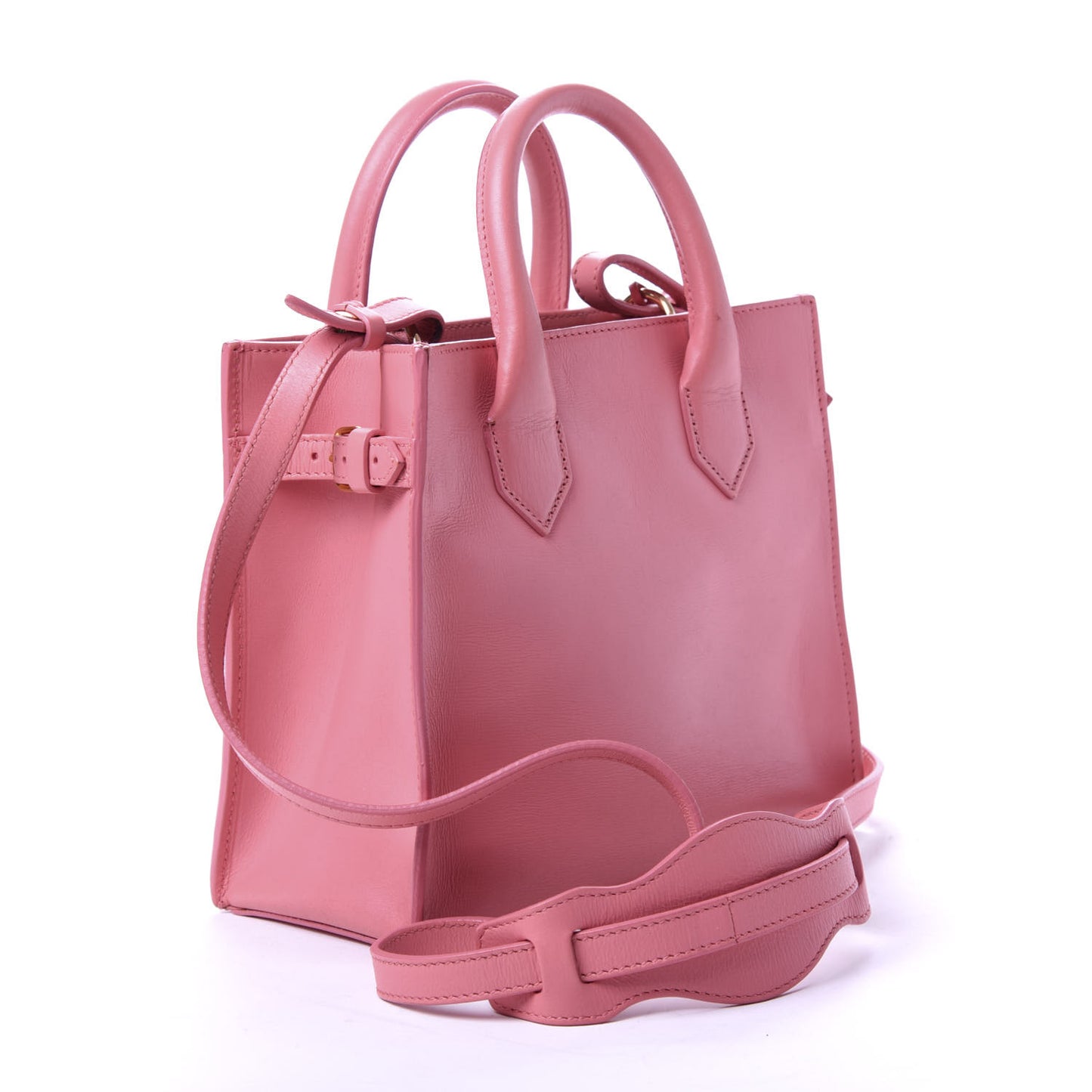 Calfskin Padlock Mini All Afternoon Tote Rose Fluo