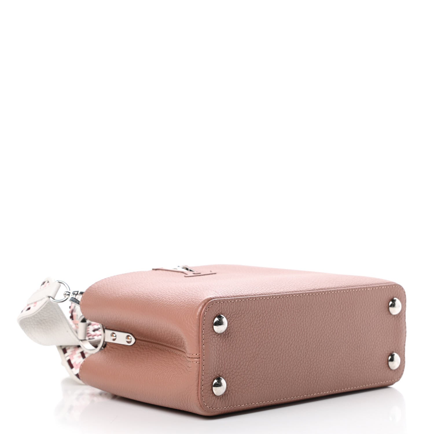 Louis Vuitton Taurillon Braided Capucines BB Bois De Rose Pink Black White 4 of 11