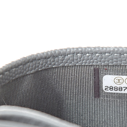 Chanel Caviar Quilted Card Holder Grey 8 of 9