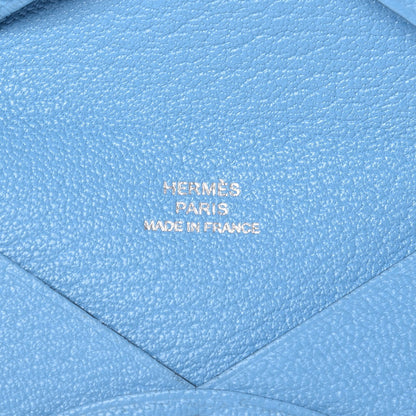 Hermes Chevre Mysore Calvi Card Case Bleu Celeste 6 of 8
