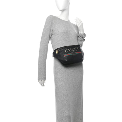 Gucci Grained Calfskin Logo Belt Bag Black 2 of 10
