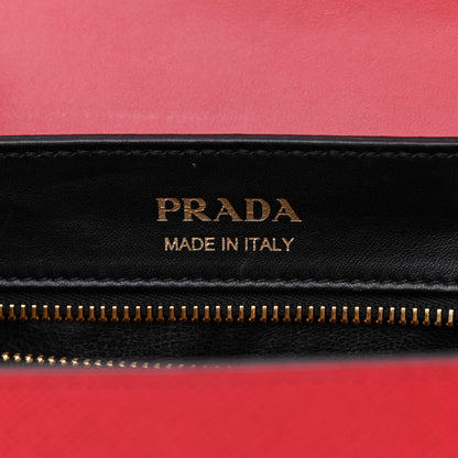 Prada Saffiano Lux Large Sidonie Top Handle Bag Fuoco 6 of 11