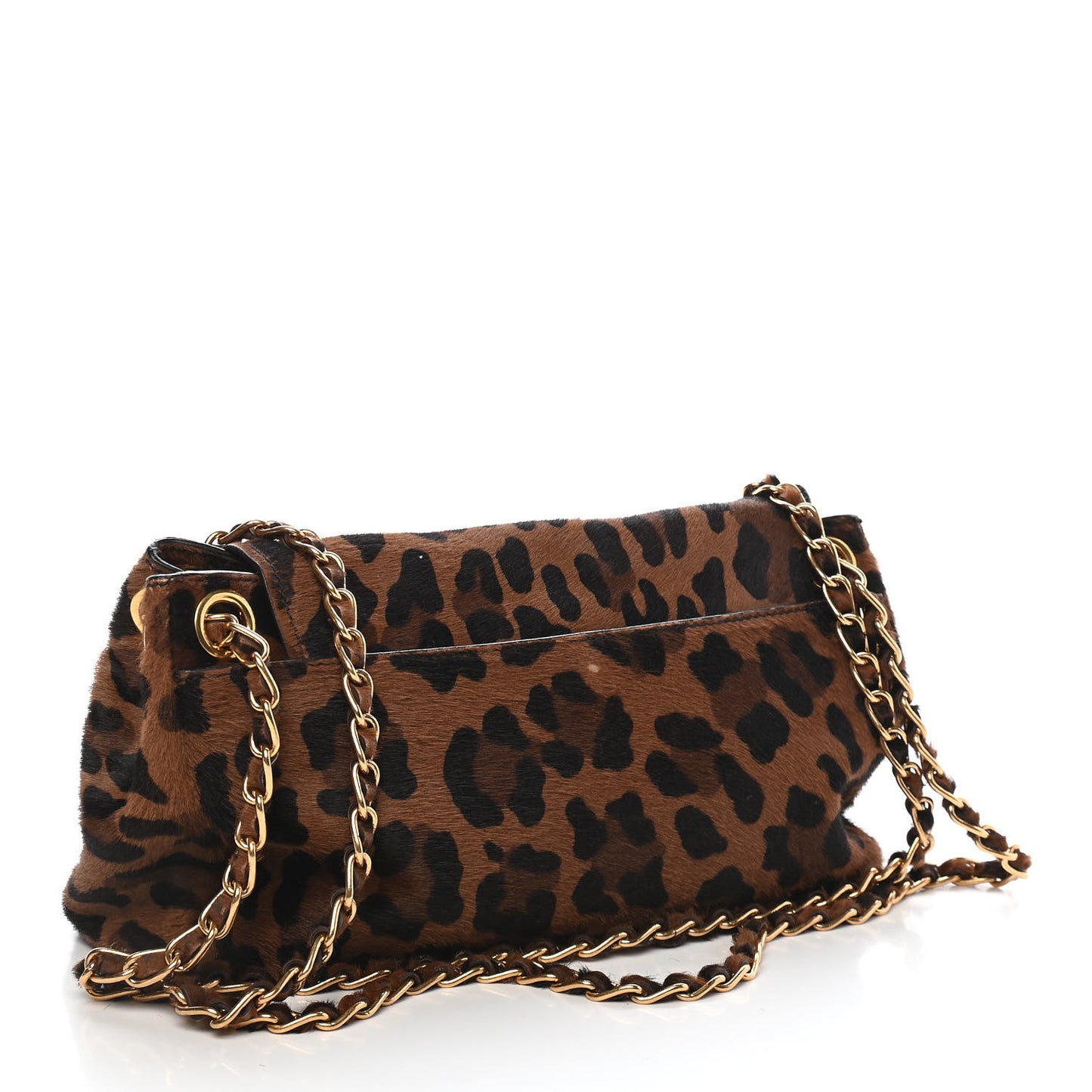 Cavallino Leopard Print Shoulder Bag Cammello