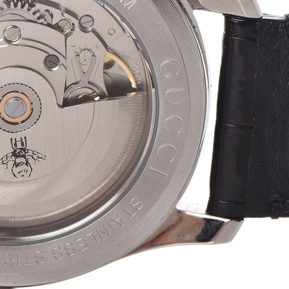 Gucci Stainless Steel Alligator 38mm G-Timeless Charm Automatic Watch Black 8 of 13