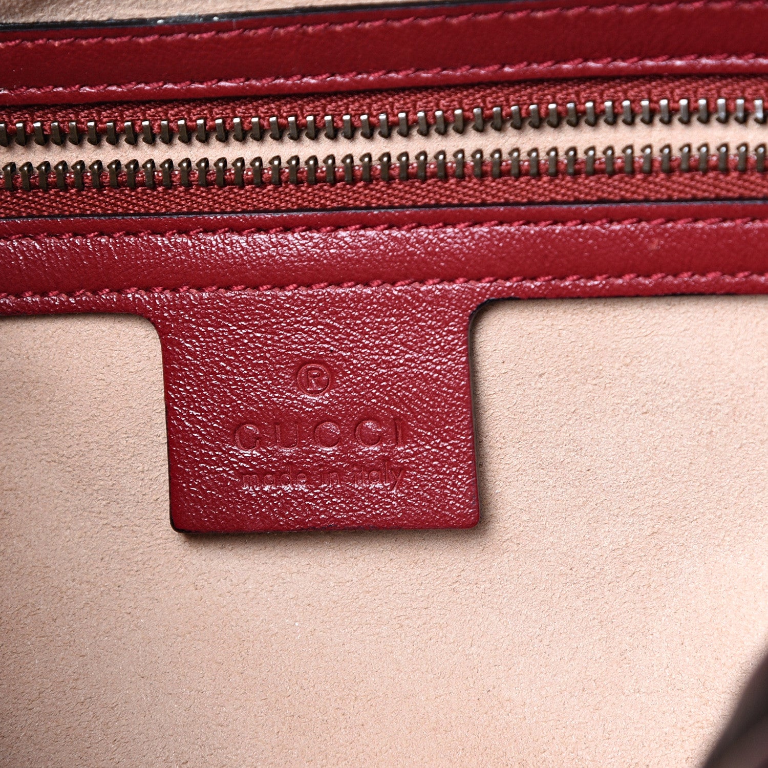 Gucci Vintage Effect Calfskin Matelasse Diagonal Small Torchon GG Marmont Bamboo Top Handle Shoulder Bag Black Romantic Cherry 5 of 12