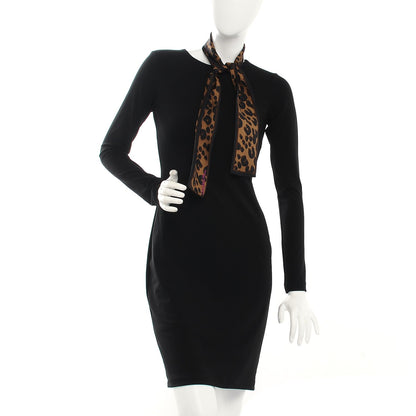 Louis Vuitton Silk Leopard Bandeau Scarf Marron 2 of 3