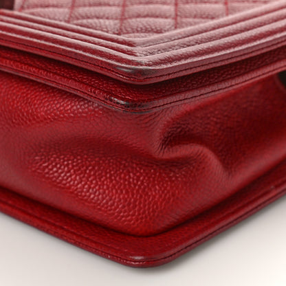 Chanel Caviar Quilted Medium Boy Flap Dark Red 9 of 15