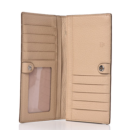 MCM Calfskin Signature Monogram Klara Two Fold Wallet Beige 5 of 7