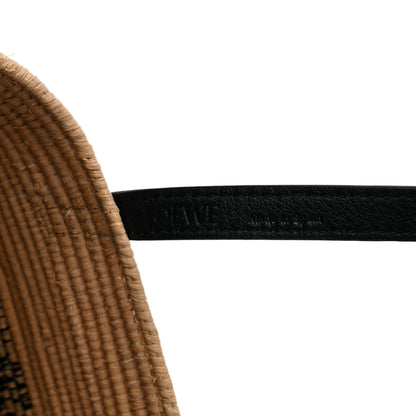 Loewe Raffia Small Square Basket Tote Bag Natural Black 6 of 9