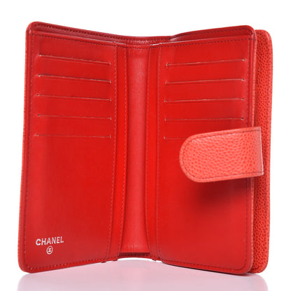 Chanel Caviar Timeless CC French Wallet Orange 7 of 24