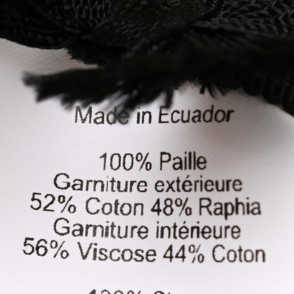Hermes Straw Panama Elenora Hat 59 Naturel Black 9 of 12
