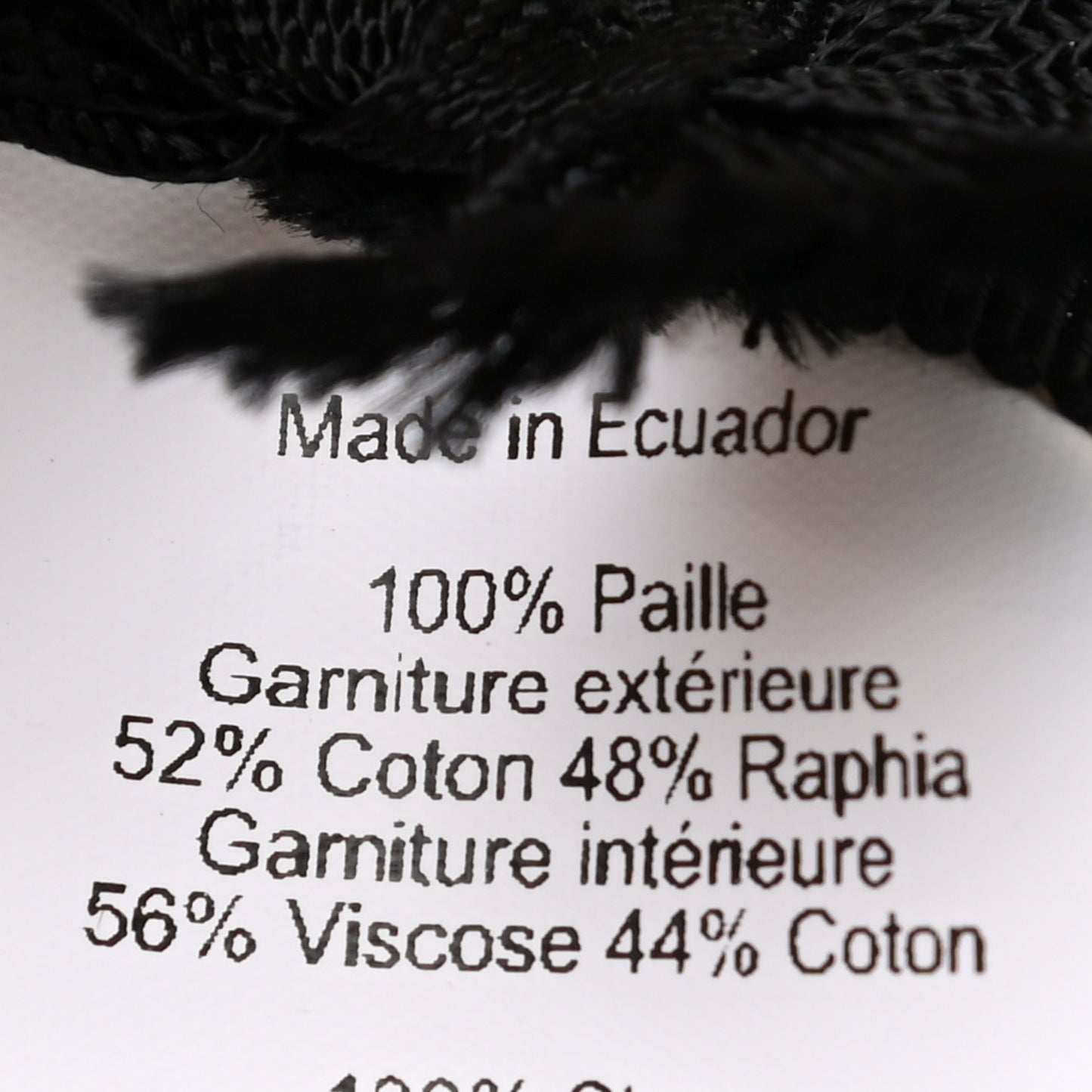 Straw Panama Elenora Hat 59 Naturel Black