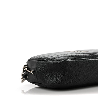 Saint Laurent Grain De Poudre Matelasse Monogram Mini Lou Camera Bag Black 7 of 8
